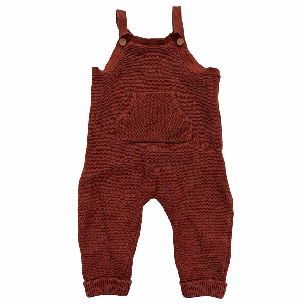 Little Planet by Carter’s Organic Knit Overalls 9M Rust/Red